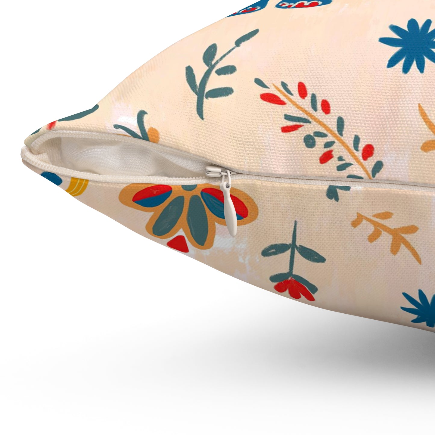 Lucky Elephants Spun Polyester Square Pillow