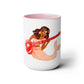 Two-Tone Coffee Mugs, 15oz, Indian Mermaid
