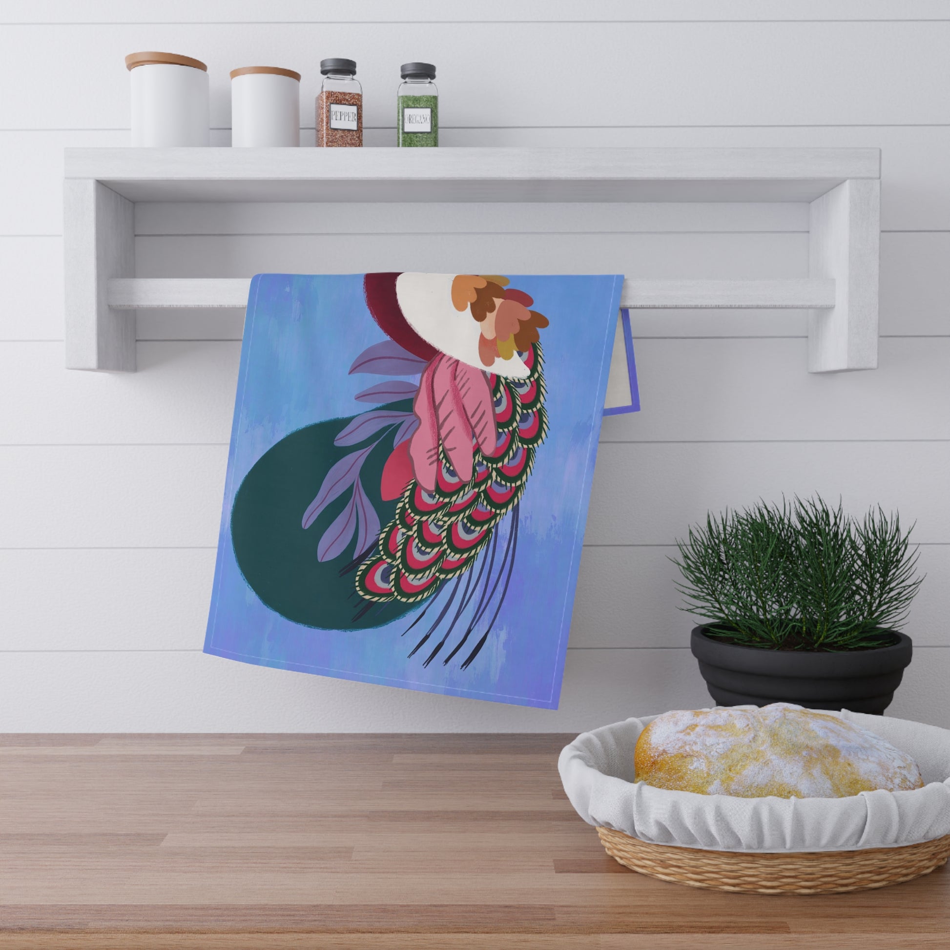 Peacock Kitchen Towel