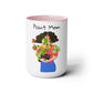 Two-Tone Coffee Mugs, 15oz, Plant Mom
