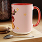 Two-Tone Coffee Mugs, 15oz, Stache Beats