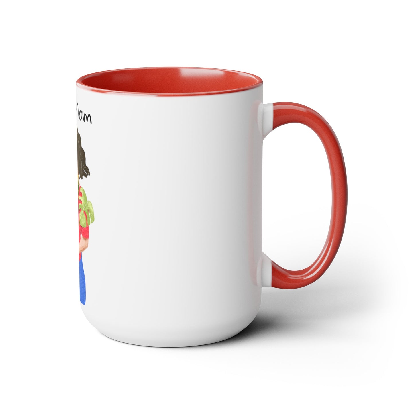 Two-Tone Coffee Mugs, 15oz, Plant Mom