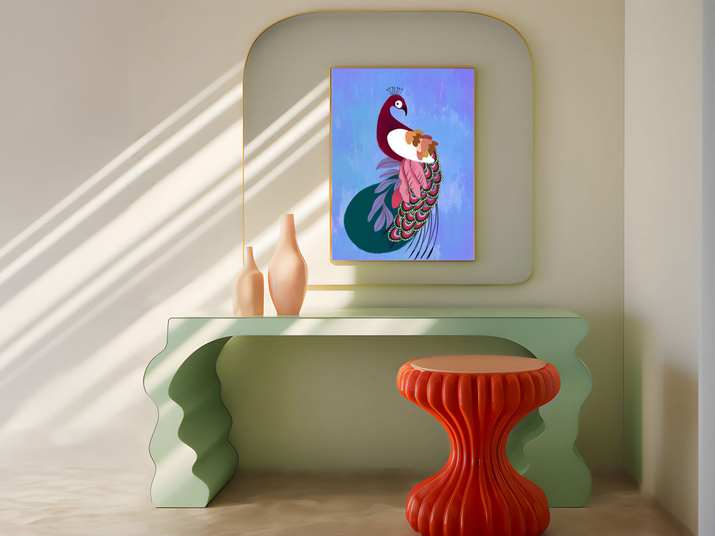 Peacock Dreams Matte Vertical Poster