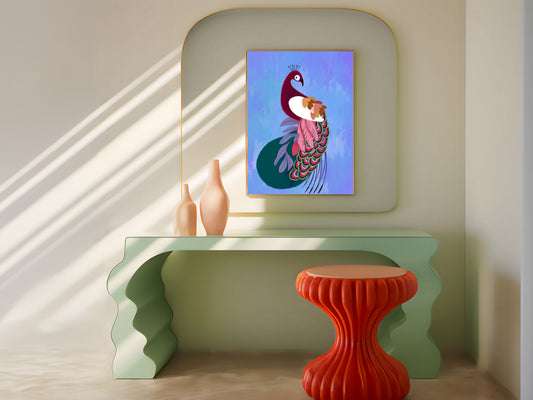 Peacock Dreams Matte Vertical Poster