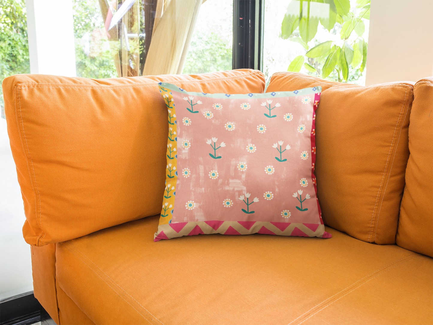 Timeless Petals Spun Polyester Square Pillow