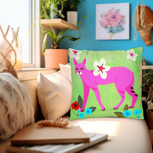 Regal Roar Spun Polyester Square Pillow