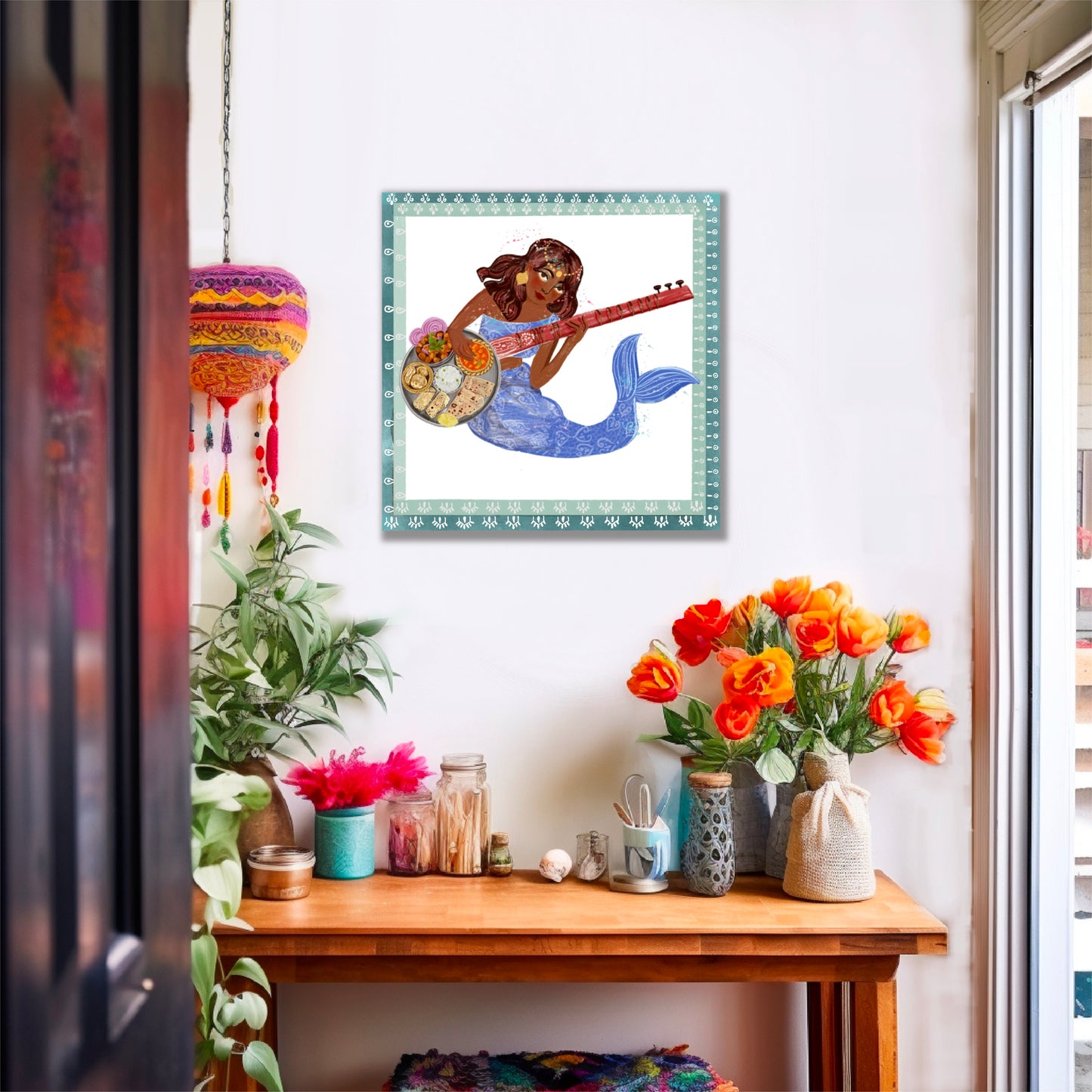 Mermaid Coastal Vibes Matte Vertical Posters