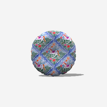 Horse Round Tufted Floor Pillow